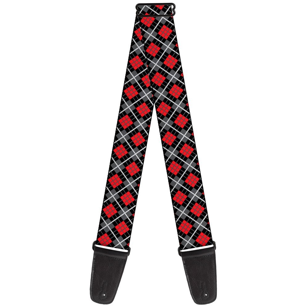 Guitar Strap - Argyle Black/Gray/Red ACC NEWAnother great item from Rarewaves USA | Free delivery!