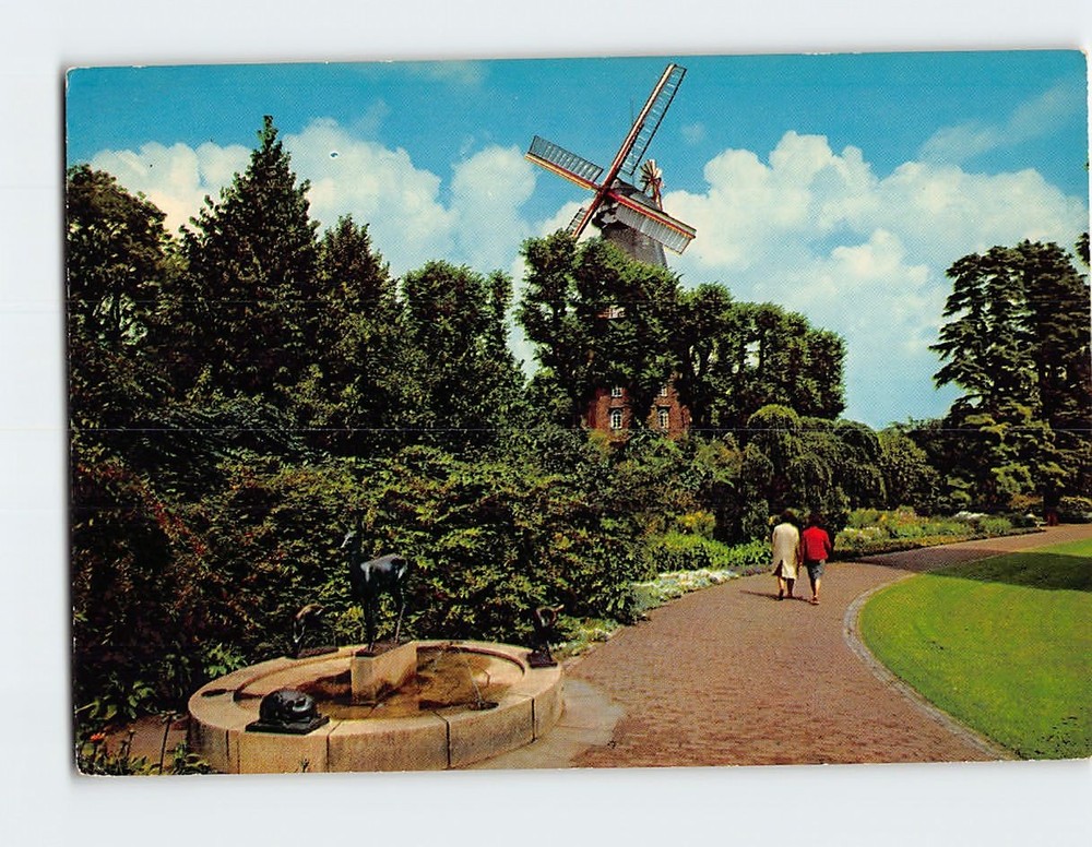 Postcard Mühle am Wall Windmill in Bremen Germany