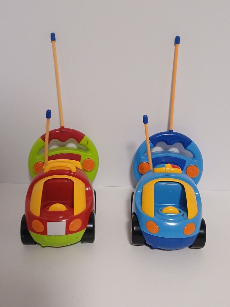 Prextex Cartoon RC Police & Race Car, battery operated remote control cars, used