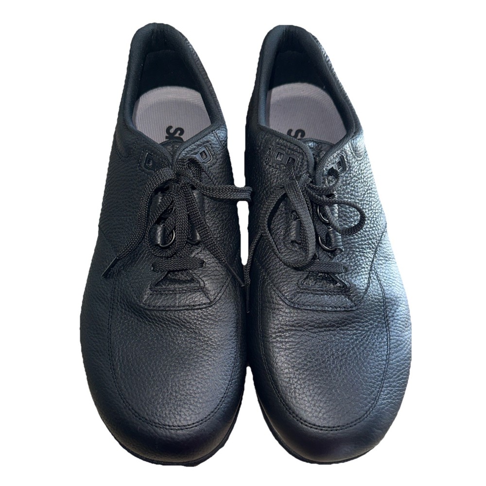 SAS Guardian Shoes 9.5 Wide Black Leather Classic Lace Up Comfort Slip Resistant