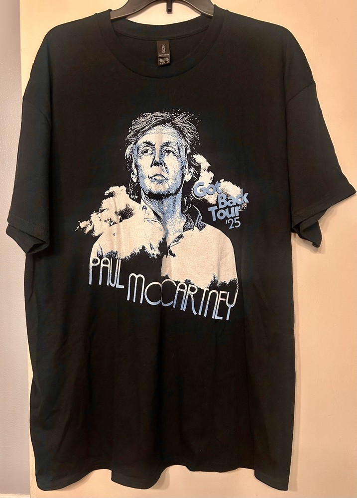 Gildan 100% Cotton Paul  McCartney Got Back 2025 Tour T-Shirt XL
