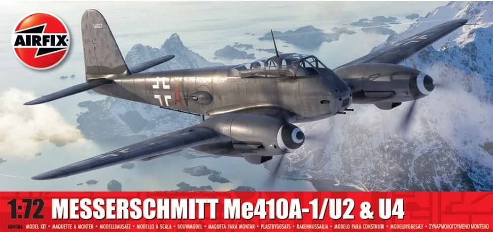 Airfix 1:72 Messerschmitt Me410A-1/U2 & U4 Military Model Kit A04066