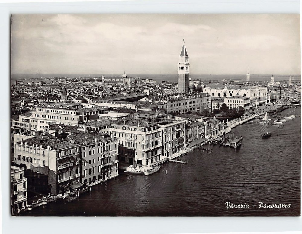 Postcard Panoramic view of Venice Italy