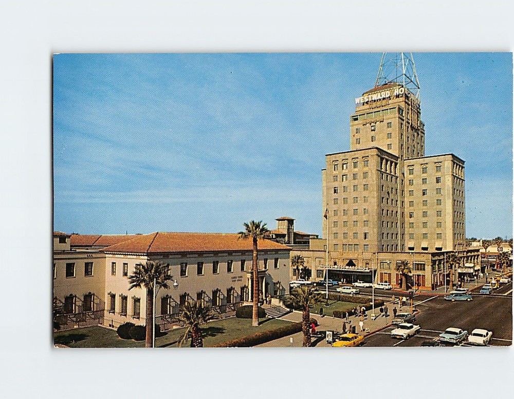 Postcard Hotel Westward HO & US Post Office Phoenix Arizona