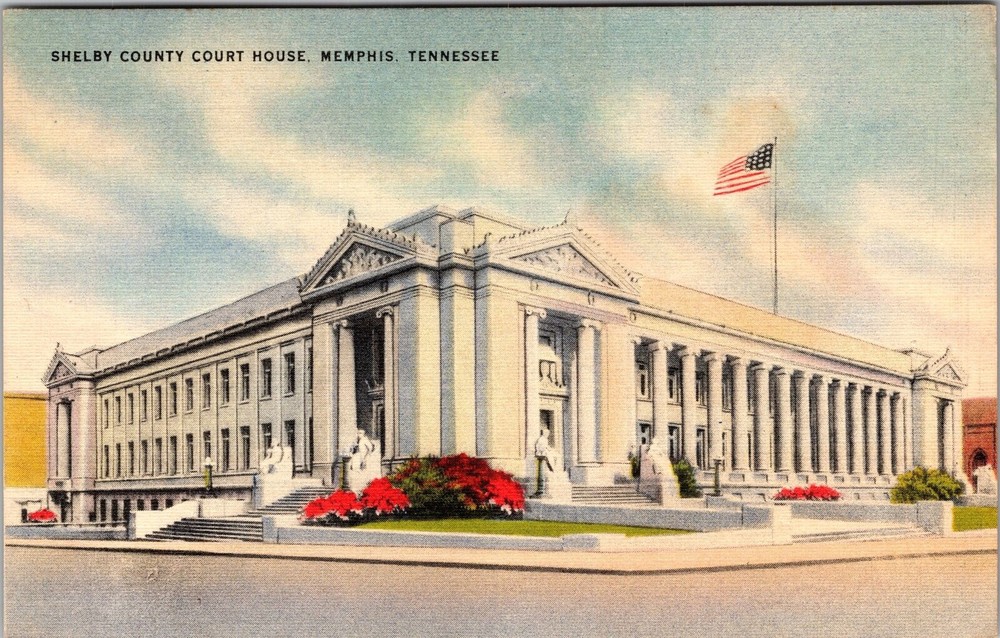 Memphis TN-Tennessee, Shelby County Court House, Vintage Postcard