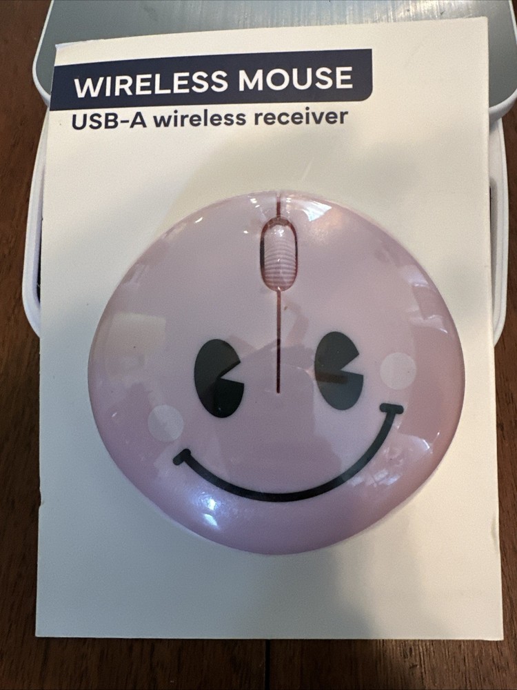Target Bullseye Smile Pink Vivitar Wireless Mouse New In Box
