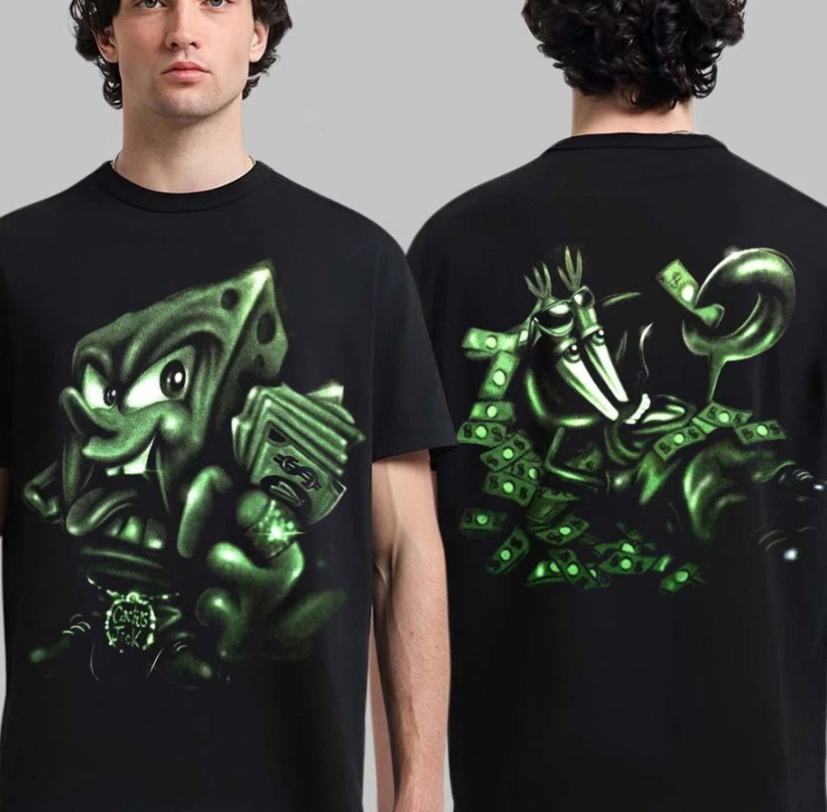 Travis Scott X Spongebob Mr Krabs T-Shirt S-5Xl