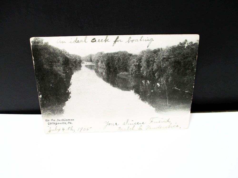 Up The Perkiomen Collegville Pa 1905 Postcard
