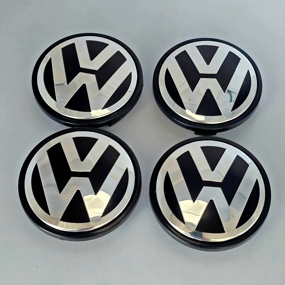 𝐕𝐨𝐥𝐤𝐬𝐰𝐚𝐠𝐞𝐧 65mm Alloy Wheel Centre Caps x4   3B7601171