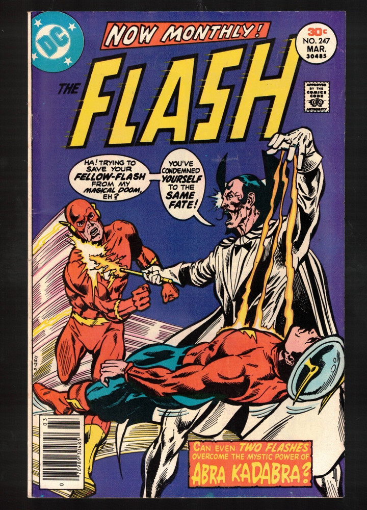 Flash #247 Golden Age Flash vs Abra-Kadabra!  Fine  1977 DC Comic-image