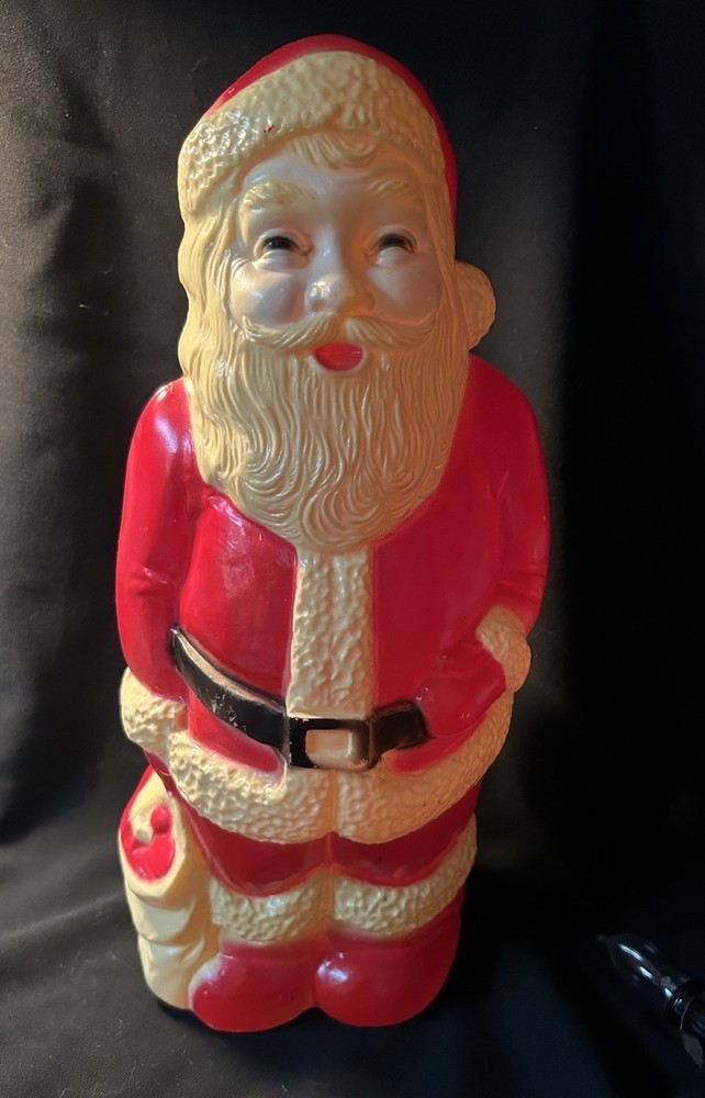 Vintage Union Products BLOW MOLD Light  UP Santa Claus Christmas 13” WITH CORD