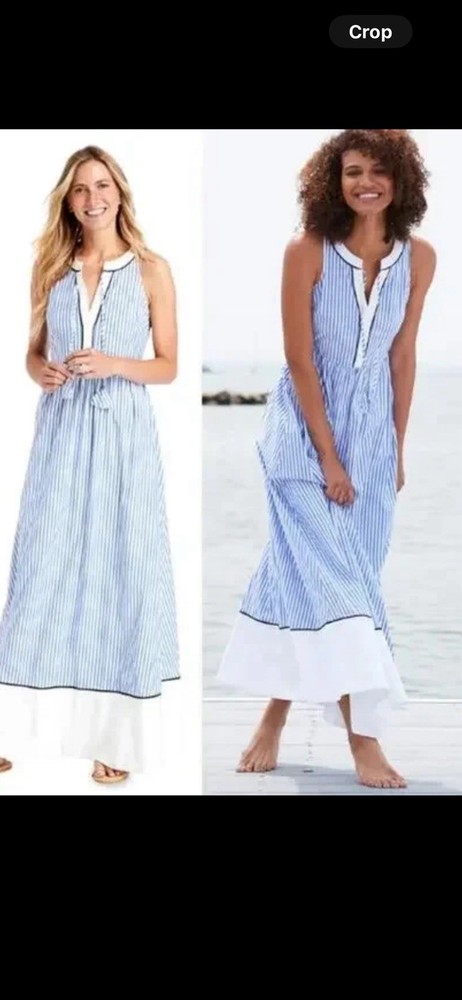 Vineyard Vines Grier Stripe Sleeveless Maxi Sundress Women's Size  6