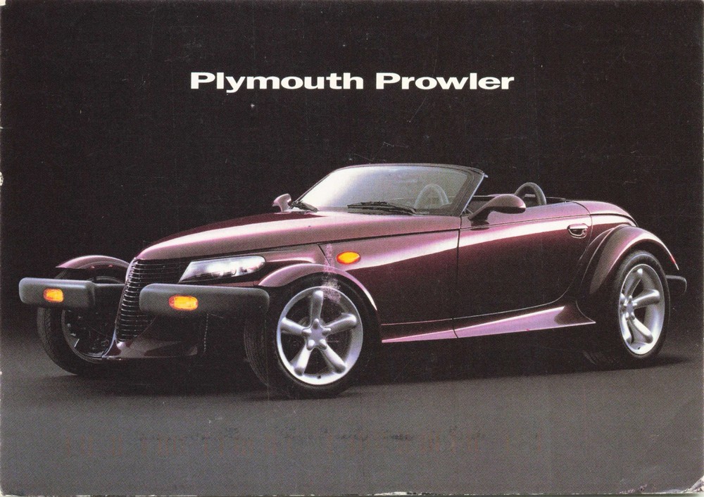 Plymouth Prowler Car Ad Vintage Continental Postcard Posted