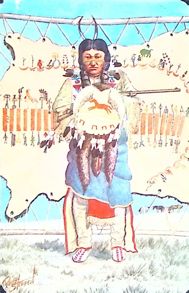 White Horse Kiowa Chief Trading Card No 5 Quaker Pack O Ten Vintage