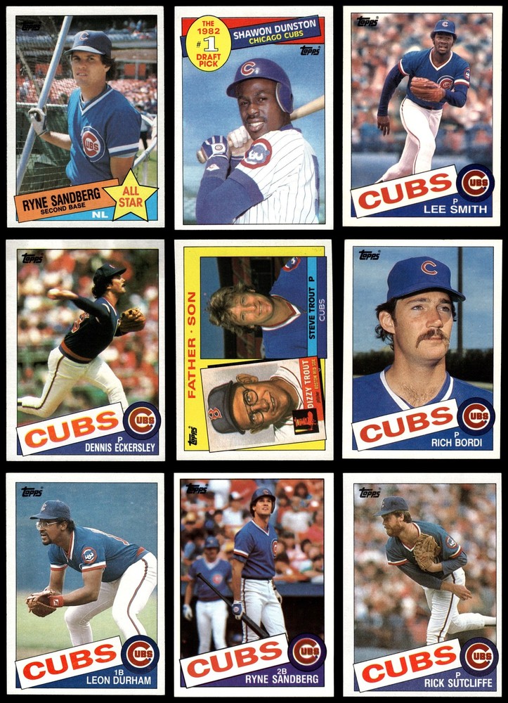 1985 Topps Chicago Cubs Team Set 6.5 - EX/MT+ 7054724