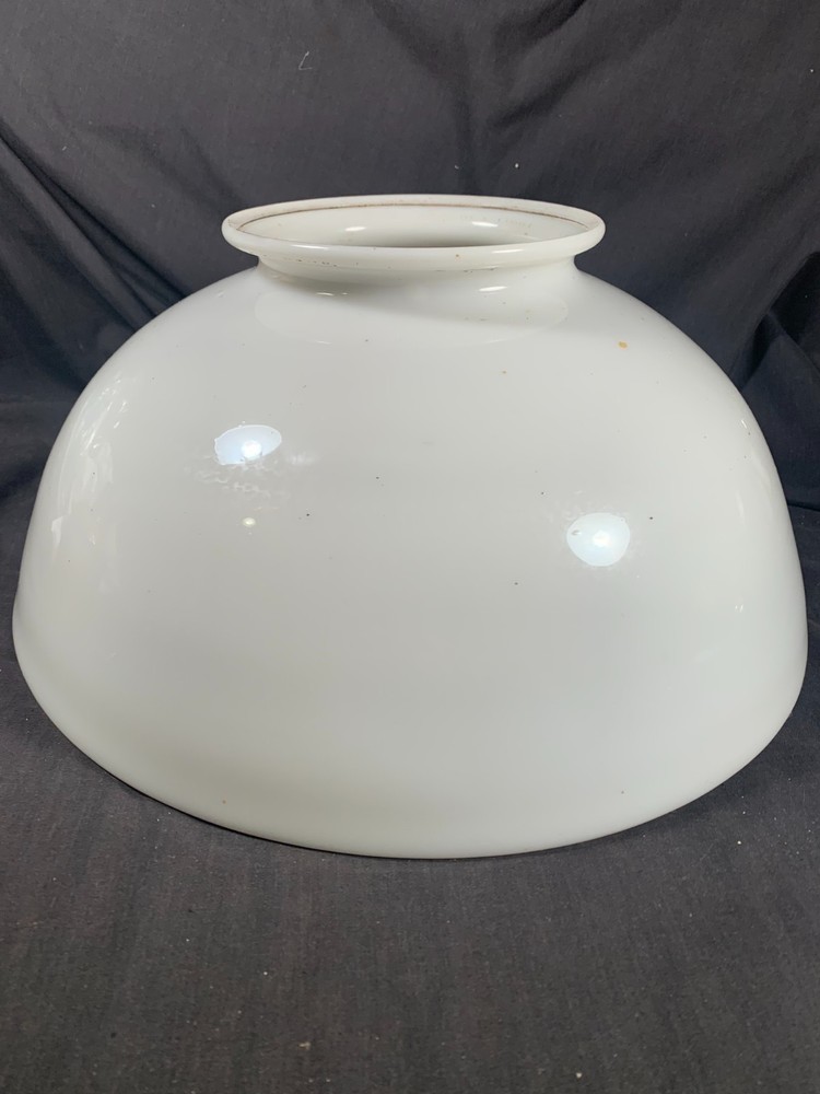 Victorian Dome Milk Glass 14 inch Hanging Lamp Shade c1890s