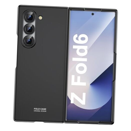 Case for Samsung Galaxy Z Fold 6 2024, Slim 2024 Samsung Galaxy Z Fold 6 Black