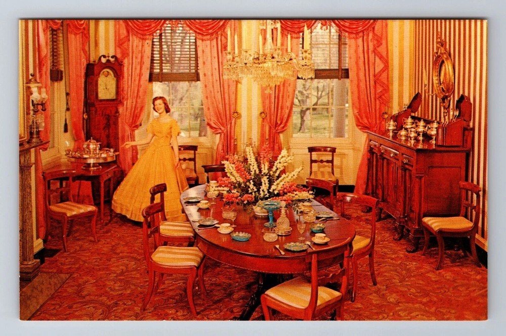 Lancaster PA- Pennsylvania, Formal Dining Room At Wheatland, Vintage Postcard