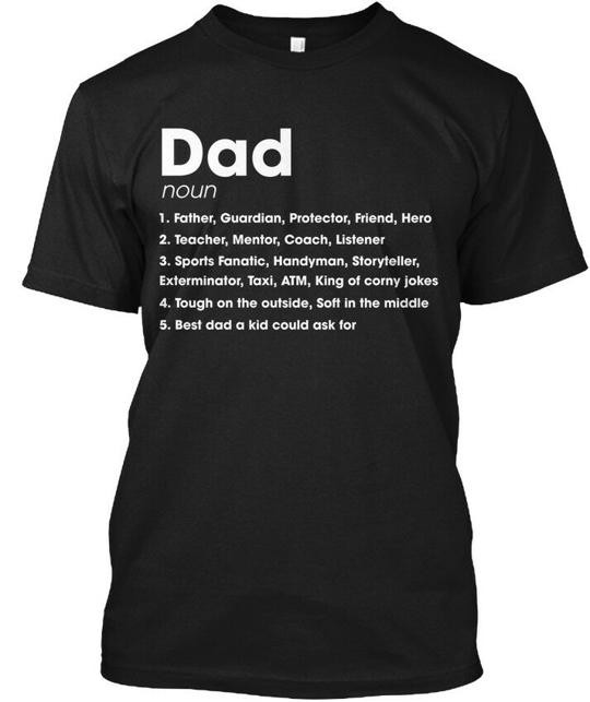 Best Dad Perfect Gift Noun 1 Father Guardian T-Shirt Made in USA Size S to 5XL