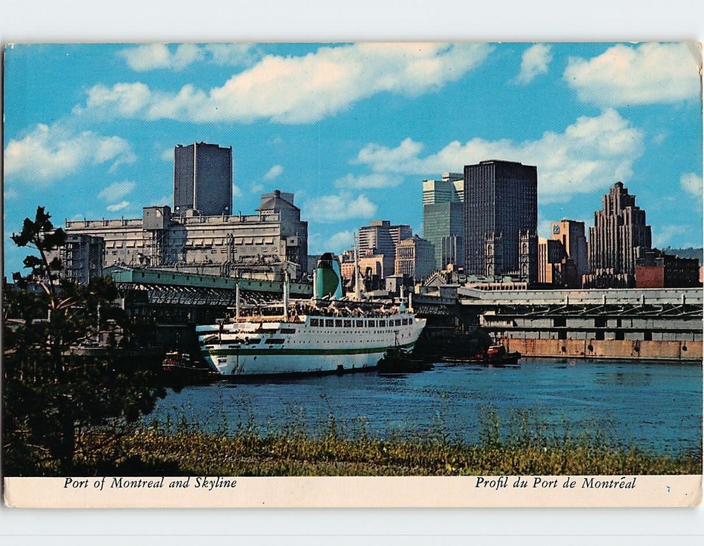 Postcard - Port of Montreal and Skyline, Quebec, Canada