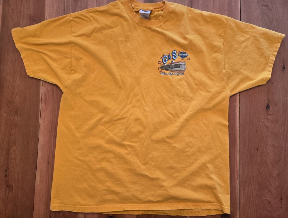 Vtg C&S Harley Davidson Of Nashville Tennessee T Shirt Mens 2Xl - Music City Usa