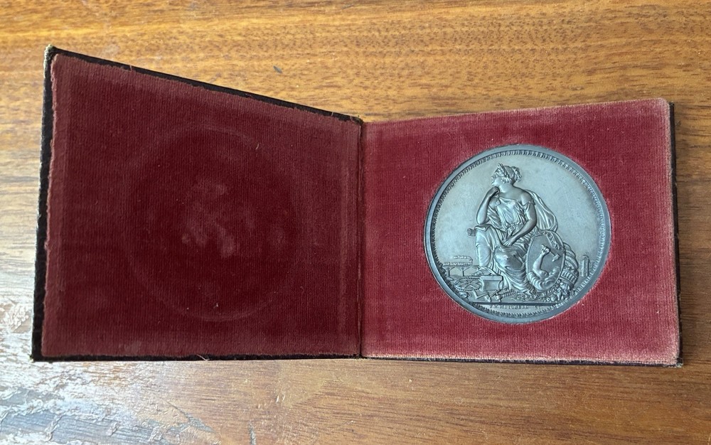 1865 Massachusetts Charitable Mechanics Association Medal Silver, 50mm, Mitchell