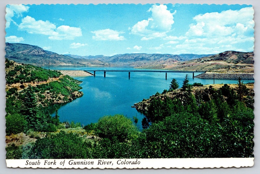 Colorado Postcard South Fork of Gunnison River USA Unposted Bridge Scenic View
