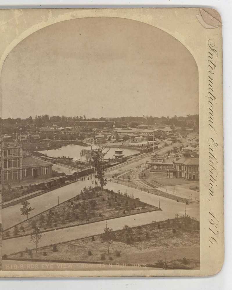 View from Main Building Philadelphia Centennial Exposition Stereoview 1876