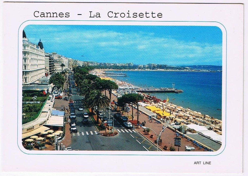 France Postcard Cote D'Azur Cannes Boulevard de la Croisette