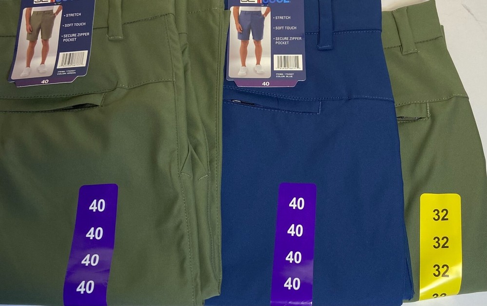 32 Degrees Cool Men's Shorts Twill Tech Performance Stretch Soft Touch NEW