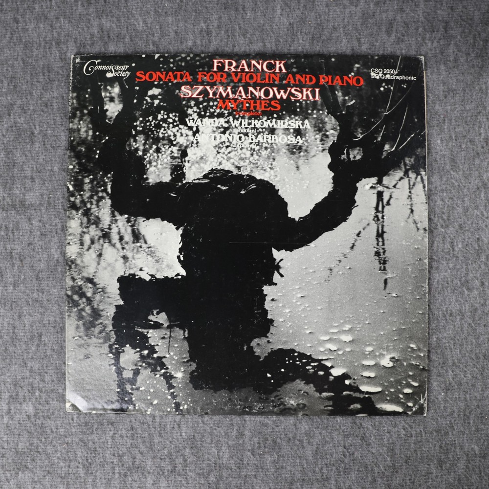 Franck Szymanowski Vinyl Sonata Violin Piano Mythes LP Connoisseur Society Black