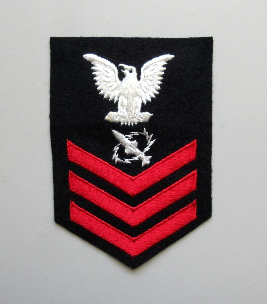 U.S. NAVY 1ST CLASS PETTY OFFICER MISSILE TECHNICIAN RANK RATE MILITARY PATCH