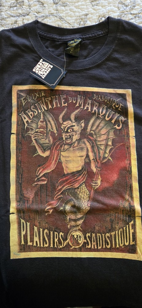 Vintage Lucky Brand Absinthe Devil Sadistic Pleasures NWT Shirt Not Abercrombie-image