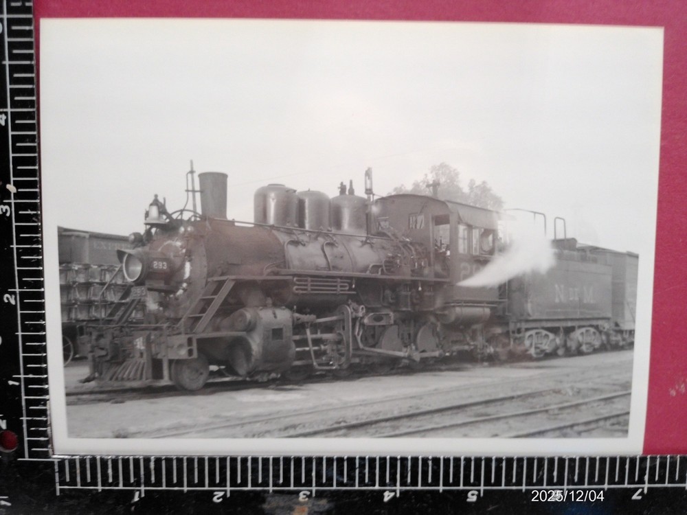 NdeM NATIONAL RAILROAD OF MEXICO 2-8-0 LOCOMOTIVE #293 PHOTO SAN LAZARO MEXICO