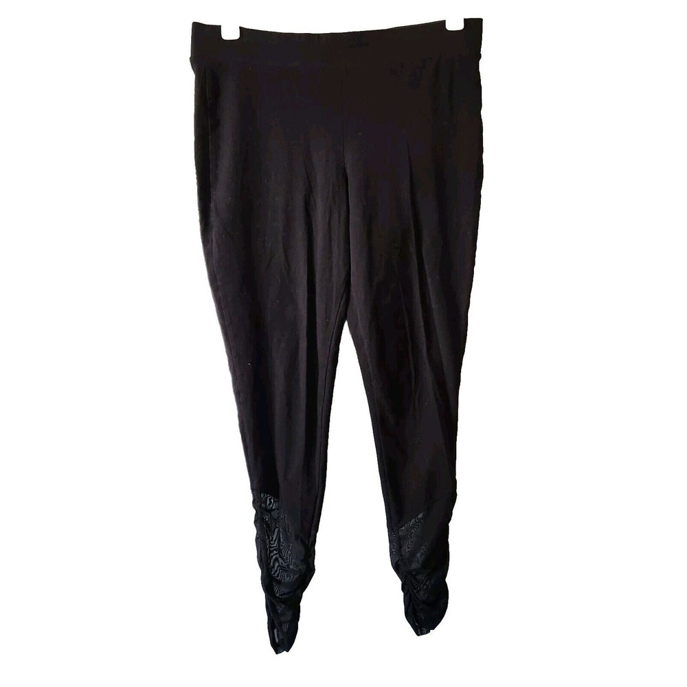 Torrid Solid Black Leggings Women's 2X Mesh Ankle Athleisure