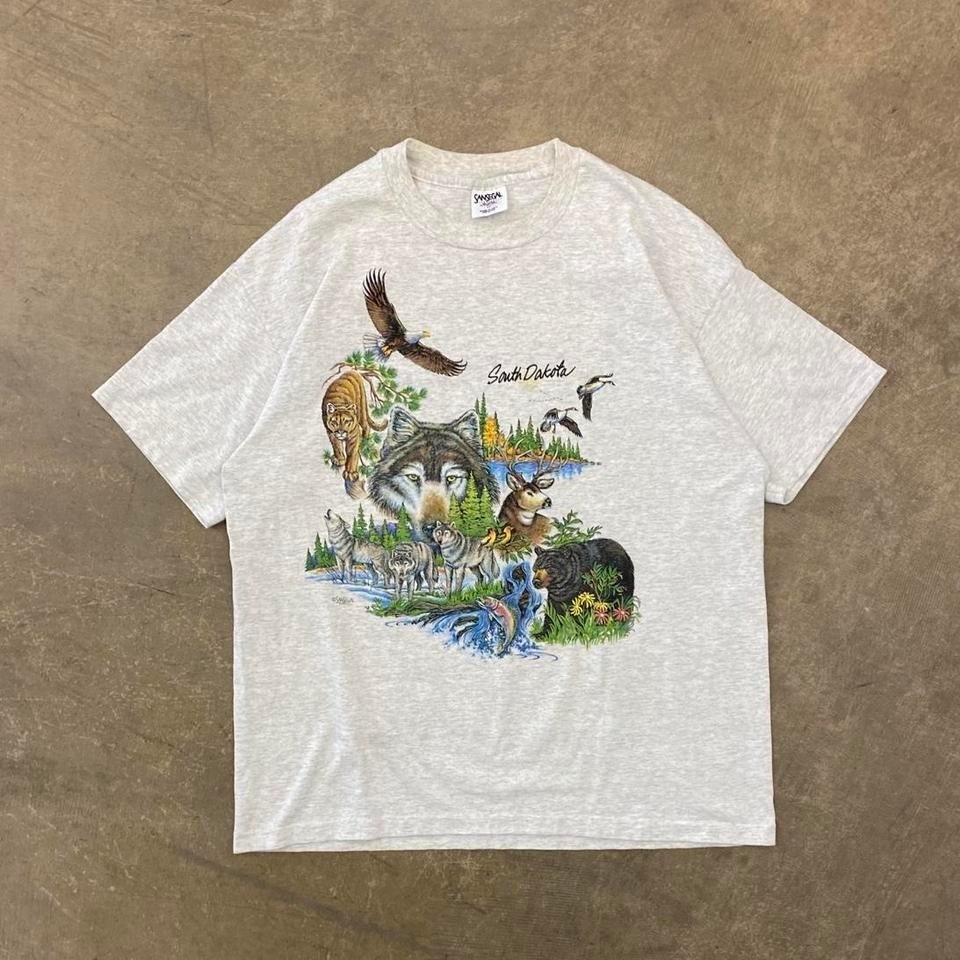 Vintage South Dakota Nature Animals Destination San Segal 90s Habitat Shirt XXL