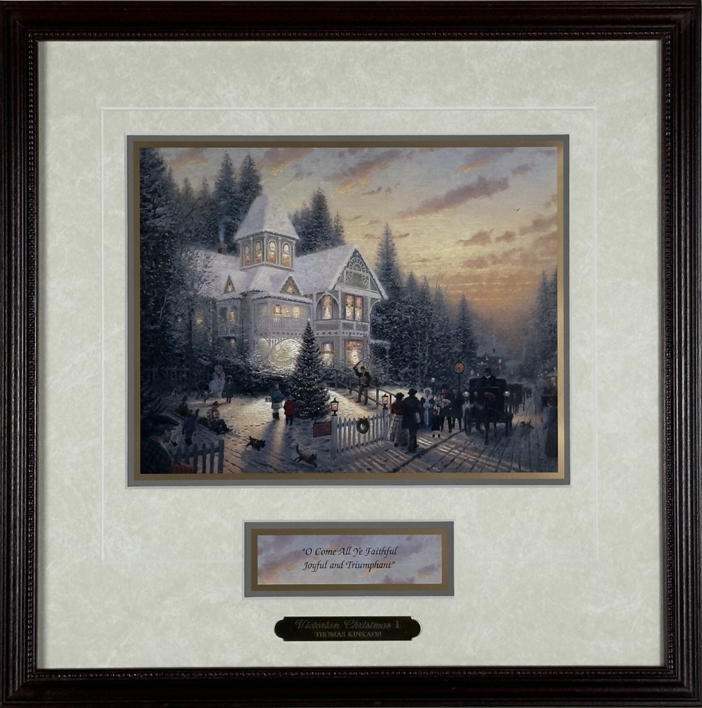 Thomas Kinkade Victorian Christmas Accent Print Framed with COA (1996)-image