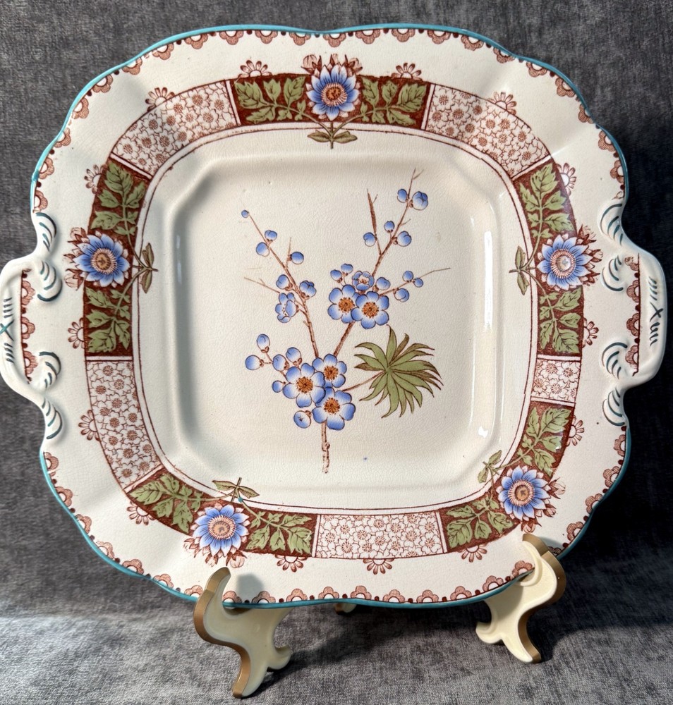 Wedgwood Aesthetic Japonesque Polychrome Transfer Cake Plate 