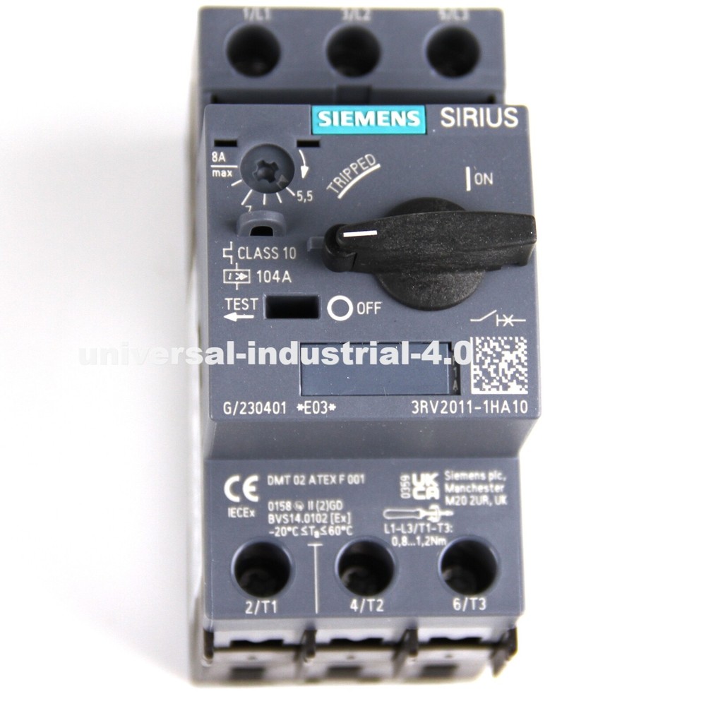 SIEMENS 3RV2011-1HA10 Circuit Breaker NEW