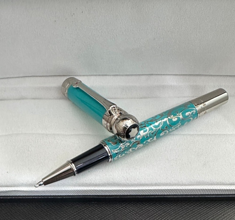 Deluxe Writers Series Green Color - Silver Clip 0.7mm Rollerball Pen No Box