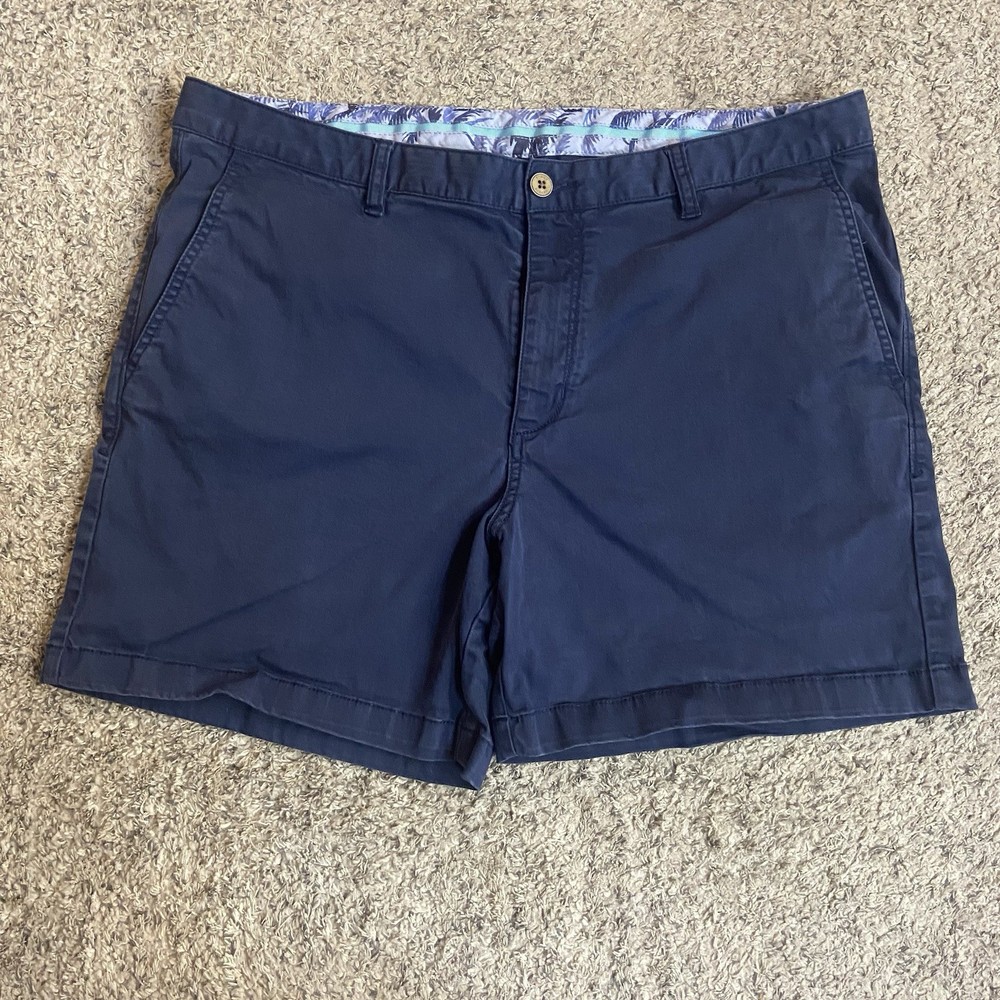 Tommy Bahama Shorts Mens 38? Blue Stretch Chino Walk Flat Front Casual Summer