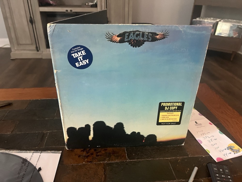 Eagles Debut Self Titled S/T Promo DJ gatefold 1972 White Labels Vinyl Lp Stereo