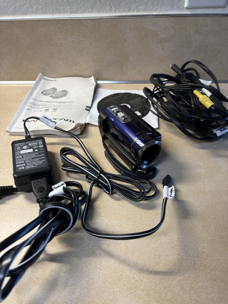 Sony Handycam DCR-SX44 With Battery Charger and Manual  Tested And Works Great!