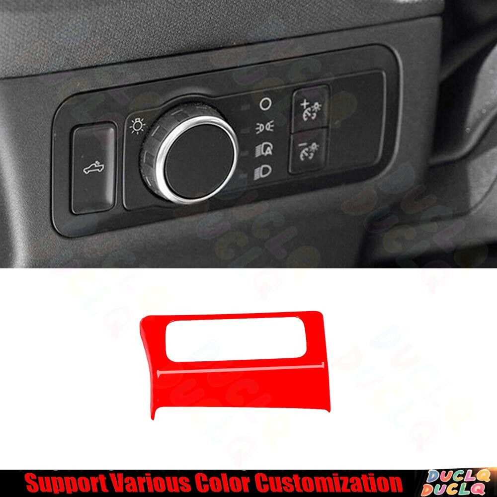 Headlight Switch Function Frame Trim 1PCS For Ford Maverick 2022-2024 Bright Red
