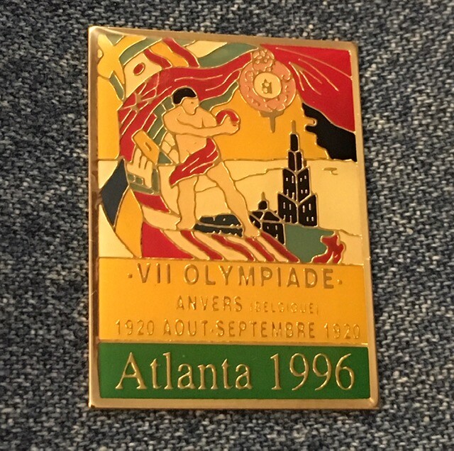 1996 Olympic Commemorative Pin - 1920 Belgium Summer Games Retro Design
