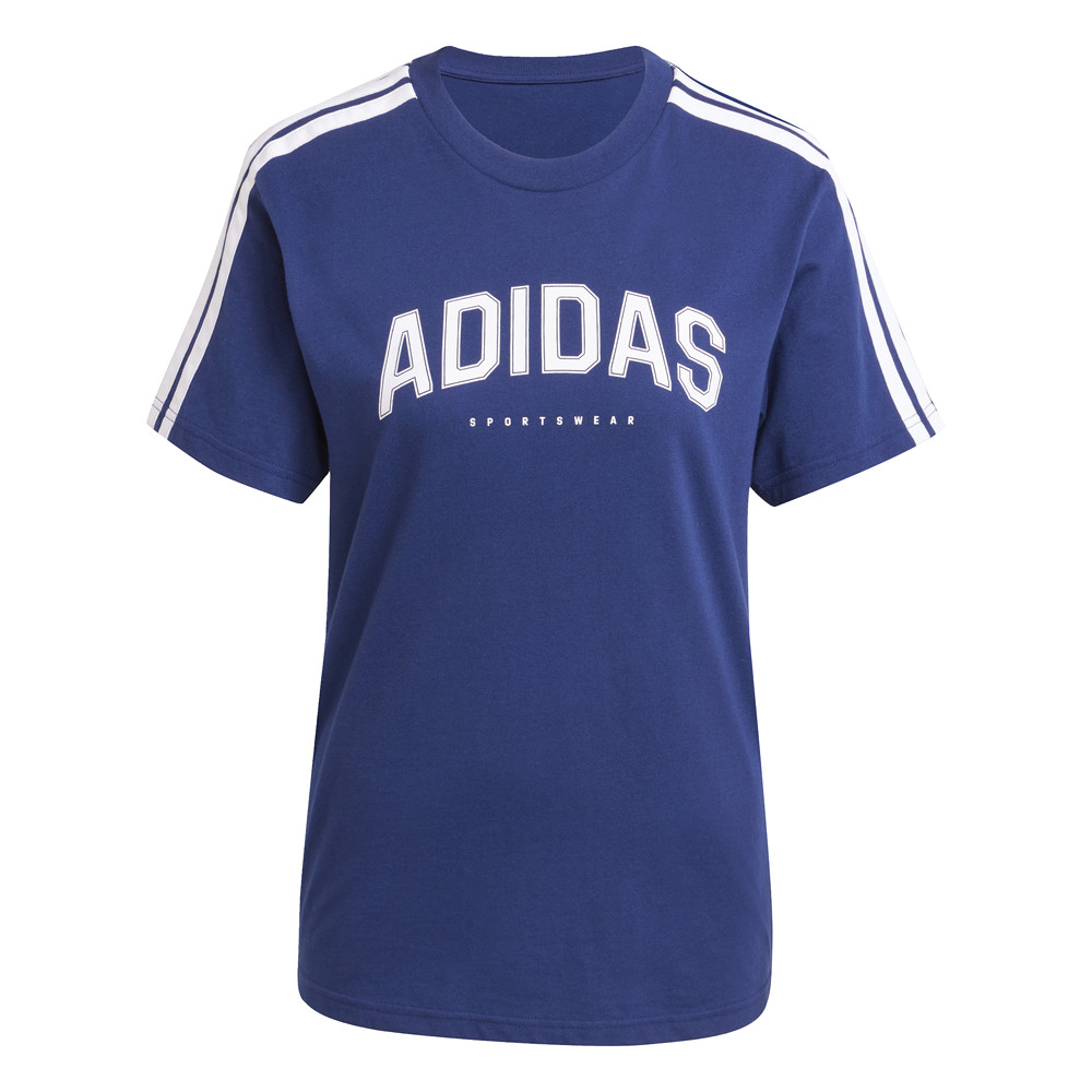 adidas Lounge Soft Side Graphic Crew Neck Short Sleeve T-Shirt Womens Size M  Ca