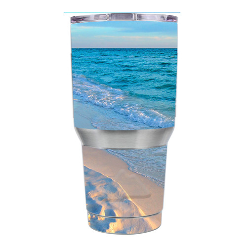 Skin Decal for Ozark Trail 30 oz Tumbler Cup (6-piece kit) / Beach white sands