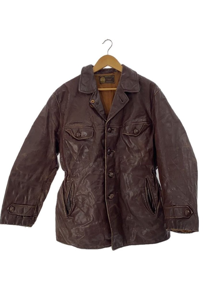 Ulvila Brown Leather Blouson Jacket Size 173