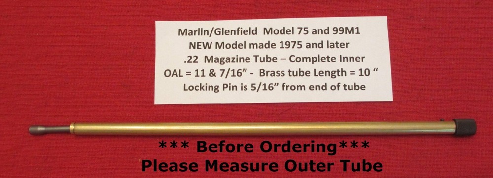 Marlin Model 75 & 99 M1 .22 Inner Magazine Tube for Post 1975 Rifles Part 507422