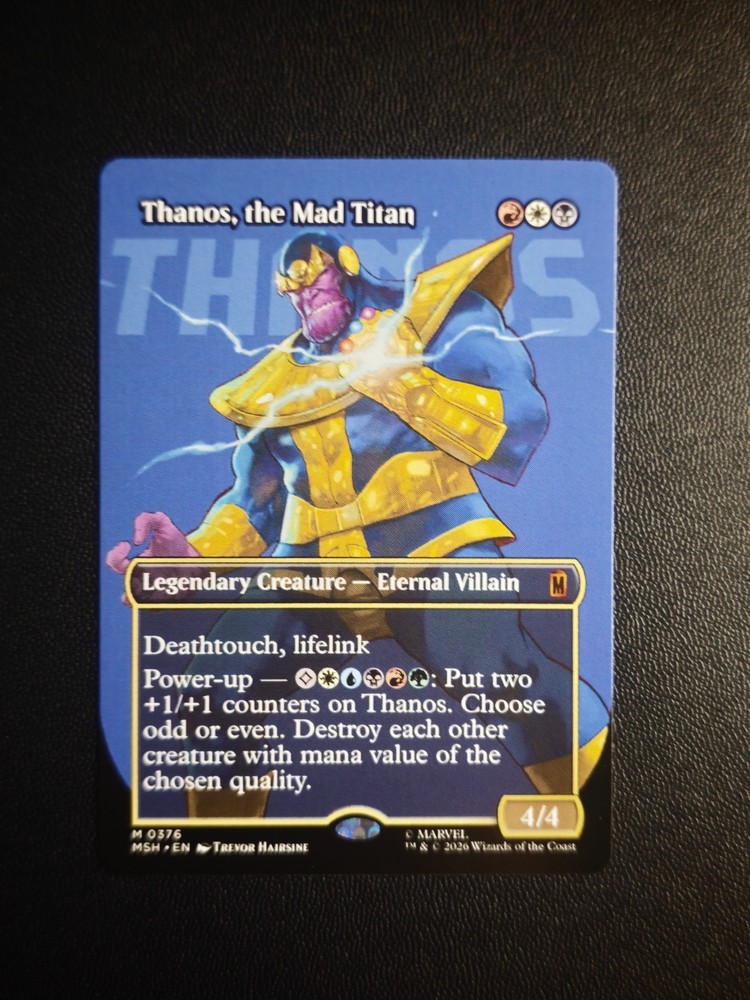 2026 MTG Marvel Super Heroes MSH Magic Borderless M 0376 Thanos,the Mad Titan